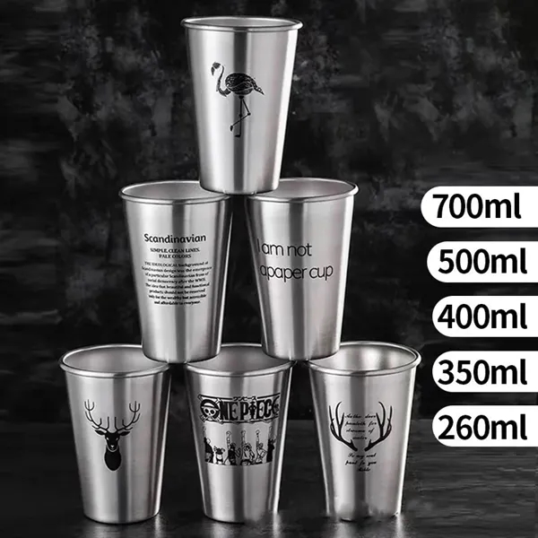 Stainless Steel Beer Mug Portable Water Cup - Stainless Steel Beer Mug Portable Water Cup - Image 1 of 5