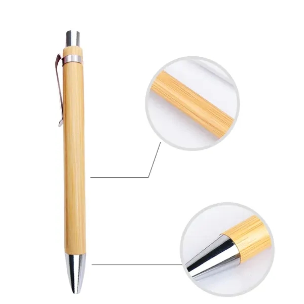 Eco-Friendly Bamboo Press Type Ballpoint Pen - Eco-Friendly Bamboo Press Type Ballpoint Pen - Image 2 of 3