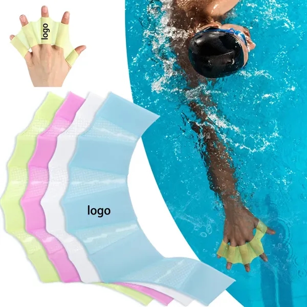 1 Pair Children Silicone Swimming Hand Fins - 1 Pair Children Silicone Swimming Hand Fins - Image 0 of 3