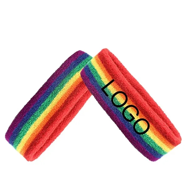 LGBT Pride Rainbow Headband 7"x2" - LGBT Pride Rainbow Headband 7"x2" - Image 0 of 2