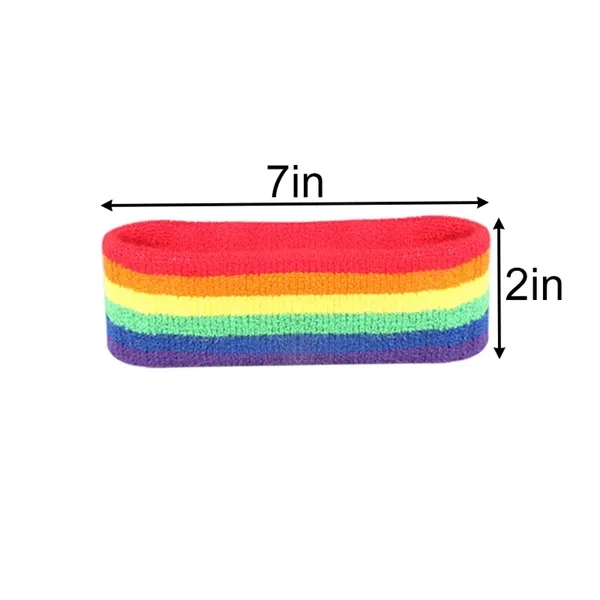 LGBT Pride Rainbow Headband 7"x2" - LGBT Pride Rainbow Headband 7"x2" - Image 1 of 2