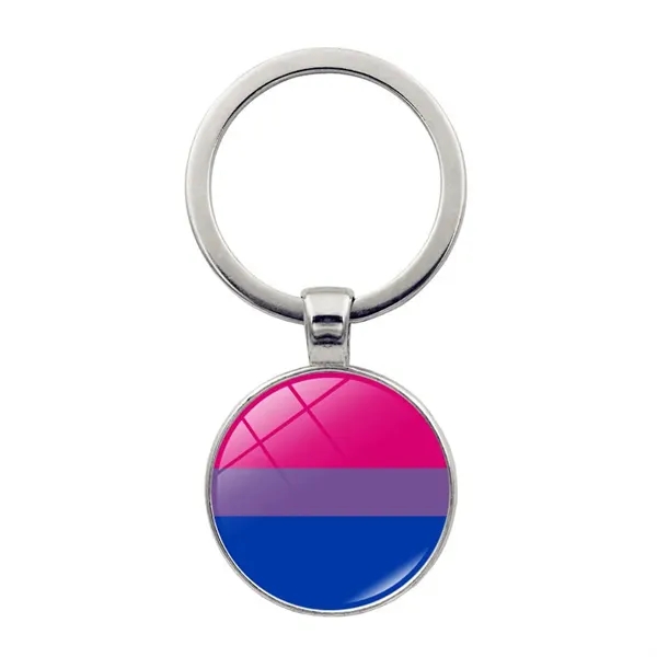 LGBT Pride Rainbow Glass Keychain 2 1/3"x1" - LGBT Pride Rainbow Glass Keychain 2 1/3"x1" - Image 4 of 7