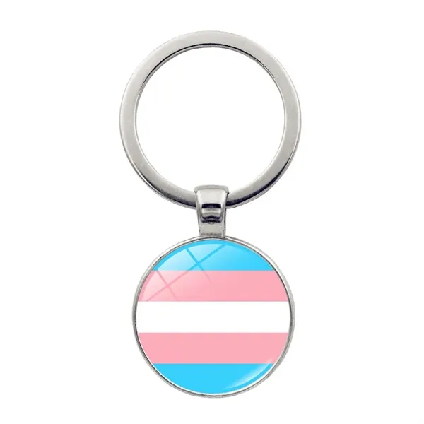 LGBT Pride Rainbow Glass Keychain 2 1/3"x1" - LGBT Pride Rainbow Glass Keychain 2 1/3"x1" - Image 5 of 7
