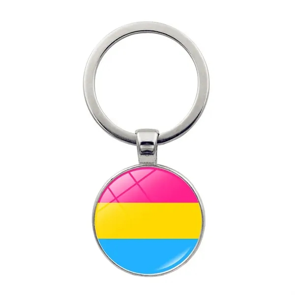 LGBT Pride Rainbow Glass Keychain 2 1/3"x1" - LGBT Pride Rainbow Glass Keychain 2 1/3"x1" - Image 6 of 7