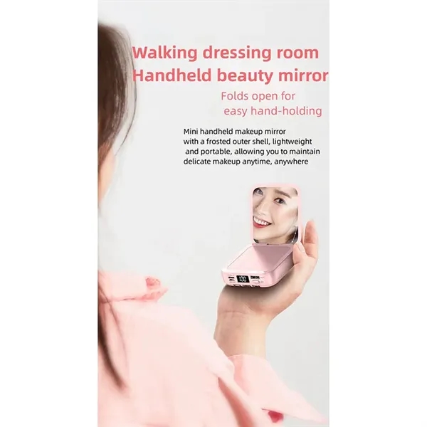Three-Wire Power Bank Compact Beauty Mirror - Three-Wire Power Bank Compact Beauty Mirror - Image 1 of 2