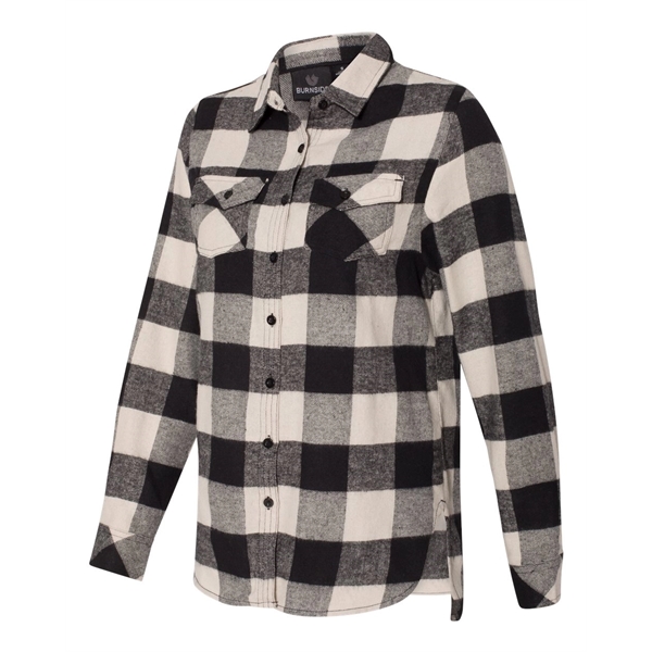 Burnside Women's Yarn-Dyed Long Sleeve Flannel Shirt - Burnside Women's Yarn-Dyed Long Sleeve Flannel Shirt - Image 26 of 27