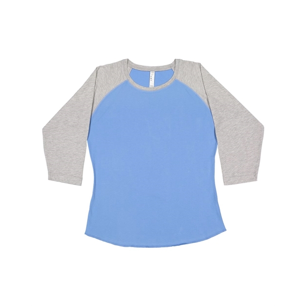 LAT Women's Baseball Fine Jersey Three-Quarter Sleeve Tee - LAT Women's Baseball Fine Jersey Three-Quarter Sleeve Tee - Image 33 of 47