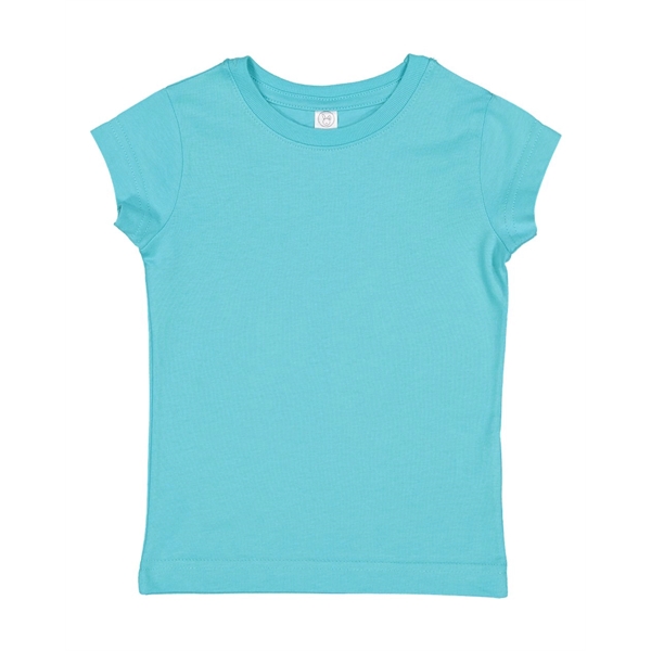 Rabbit Skins Toddler Girls Fine Jersey Tee - Rabbit Skins Toddler Girls Fine Jersey Tee - Image 34 of 45