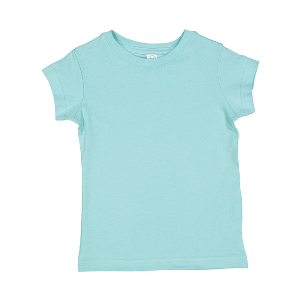 Rabbit Skins Toddler Girls Fine Jersey Tee - Rabbit Skins Toddler Girls Fine Jersey Tee - Image 36 of 45