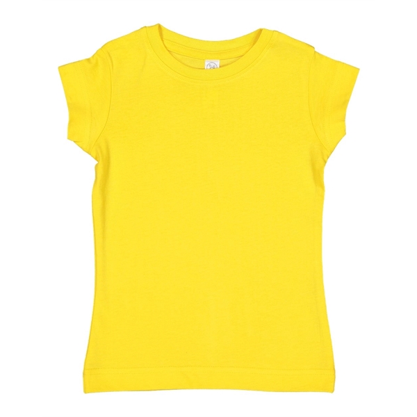 Rabbit Skins Toddler Girls Fine Jersey Tee - Rabbit Skins Toddler Girls Fine Jersey Tee - Image 44 of 45