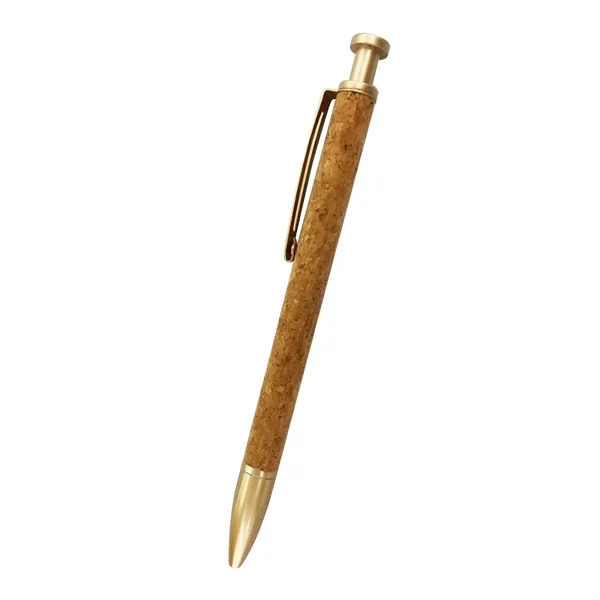 Geneva Geoffrey Golden Leatherette Cork Pen - Geneva Geoffrey Golden Leatherette Cork Pen - Image 3 of 5