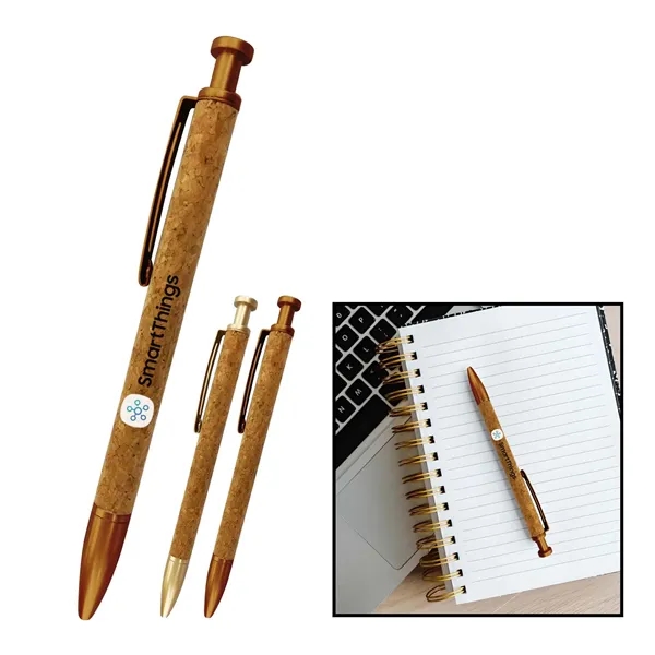 Geneva Geoffrey Golden Leatherette Cork Pen - Geneva Geoffrey Golden Leatherette Cork Pen - Image 0 of 5