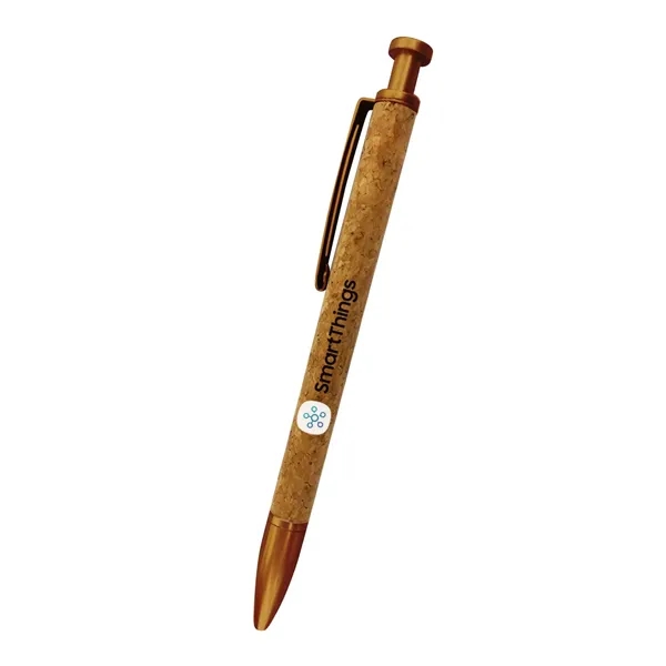 Geneva Geoffrey Golden Leatherette Cork Pen - Geneva Geoffrey Golden Leatherette Cork Pen - Image 4 of 5
