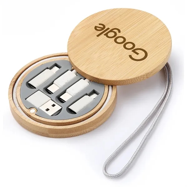 Bamboo Round Charging Cable Kit - Bamboo Round Charging Cable Kit - Image 3 of 3