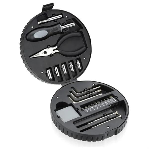 24 Piece Tire Shaped Tool Kit - 24 Piece Tire Shaped Tool Kit - Image 3 of 4