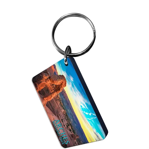 1/8" Ultra Vivid Recycled Wood Keychains - 1/8" Ultra Vivid Recycled Wood Keychains - Image 1 of 11