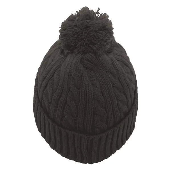 Pacific Headwear Cable Knit Pom-Pom Beanie - Pacific Headwear Cable Knit Pom-Pom Beanie - Image 16 of 19