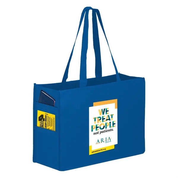 Recycled P.E.T. Non-Woven Tote Bag - Full Color - Recycled P.E.T. Non-Woven Tote Bag - Full Color - Image 4 of 11