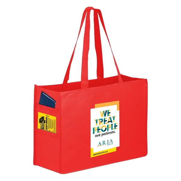 Recycled P.E.T. Non-Woven Tote Bag - Full Color - Recycled P.E.T. Non-Woven Tote Bag - Full Color - Image 1 of 11