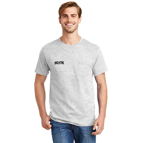 Hanes® - Authentic 100% Cotton T-Shirt with Pocket - Hanes® - Authentic 100% Cotton T-Shirt with Pocket - Image 0 of 10