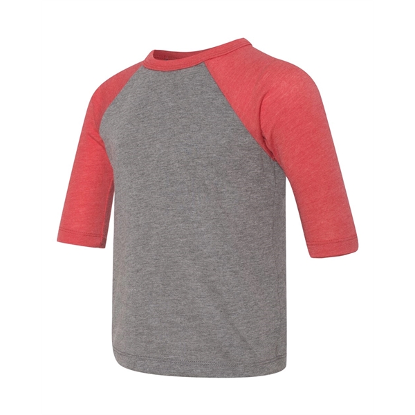 BELLA + CANVAS Toddler Three-Quarter Sleeve Baseball Tee - BELLA + CANVAS Toddler Three-Quarter Sleeve Baseball Tee - Image 18 of 30