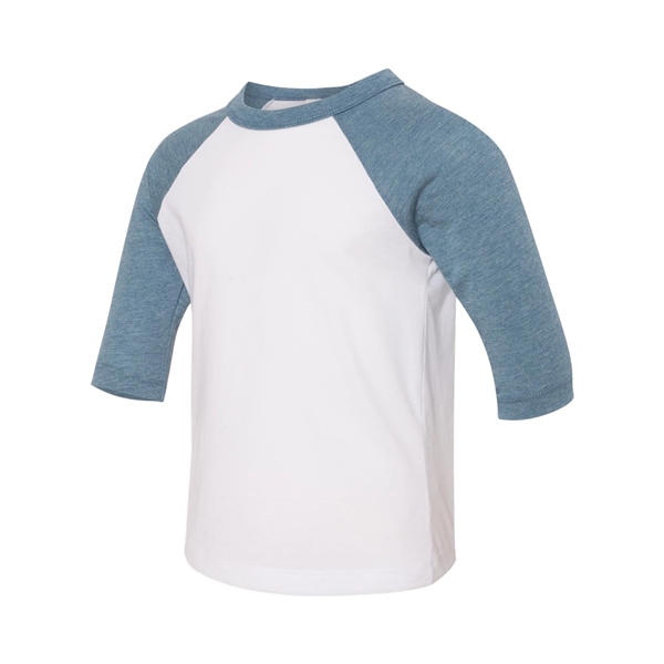 BELLA + CANVAS Toddler Three-Quarter Sleeve Baseball Tee - BELLA + CANVAS Toddler Three-Quarter Sleeve Baseball Tee - Image 20 of 30