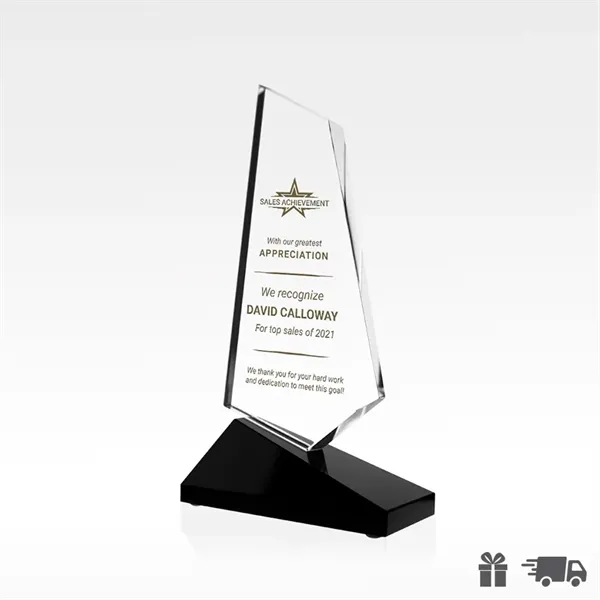 Crystal Award - Slanted Black Base - Cryptic - Crystal Award - Slanted Black Base - Cryptic - Image 0 of 2