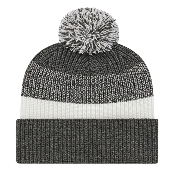 Thick Ribbed Knit Cap with Cuff - Thick Ribbed Knit Cap with Cuff - Image 1 of 5
