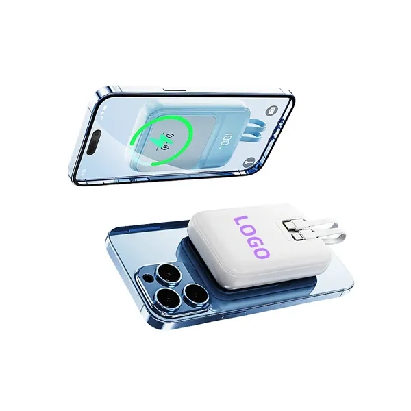 Magnetic Portable Charger with Cable - Magnetic Portable Charger with Cable - Image 0 of 2