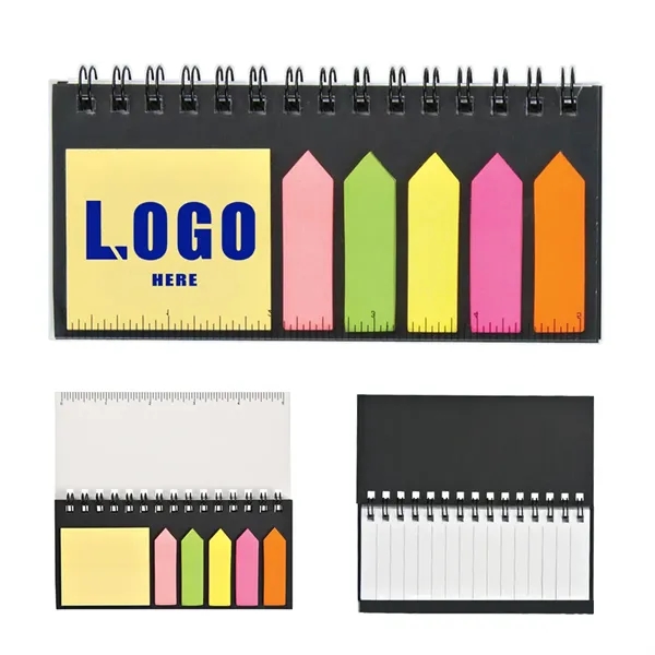 Mini Portable Pocket Sticky Note Pad With Ruler - Mini Portable Pocket Sticky Note Pad With Ruler - Image 0 of 1