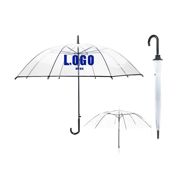 MOQ 50 POE Arc Bubble Clear Umbrella - MOQ 50 POE Arc Bubble Clear Umbrella - Image 0 of 1