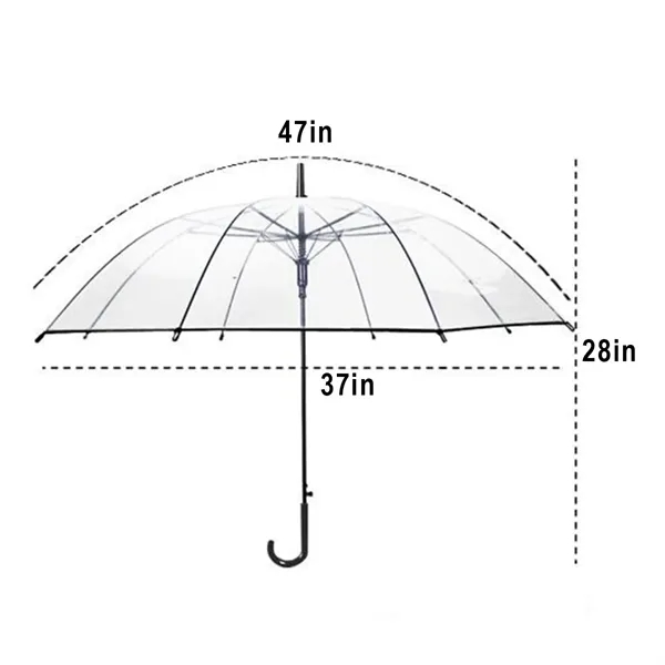 MOQ 50 POE Arc Bubble Clear Umbrella - MOQ 50 POE Arc Bubble Clear Umbrella - Image 1 of 1