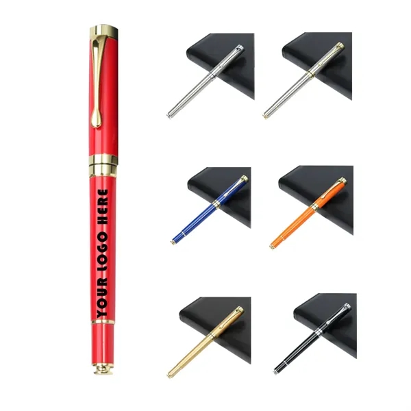 Customizable Black Gel  Metal Rollerball Pen - Customizable Black Gel  Metal Rollerball Pen - Image 0 of 1