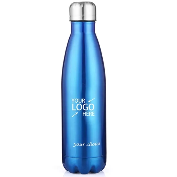 17 Oz. Stainless Insulated Water Vacuum Flask Coke Bottle - 17 Oz. Stainless Insulated Water Vacuum Flask Coke Bottle - Image 0 of 5