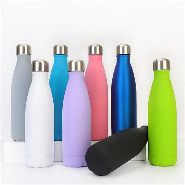 17 Oz. Stainless Insulated Water Vacuum Flask Coke Bottle - 17 Oz. Stainless Insulated Water Vacuum Flask Coke Bottle - Image 1 of 5
