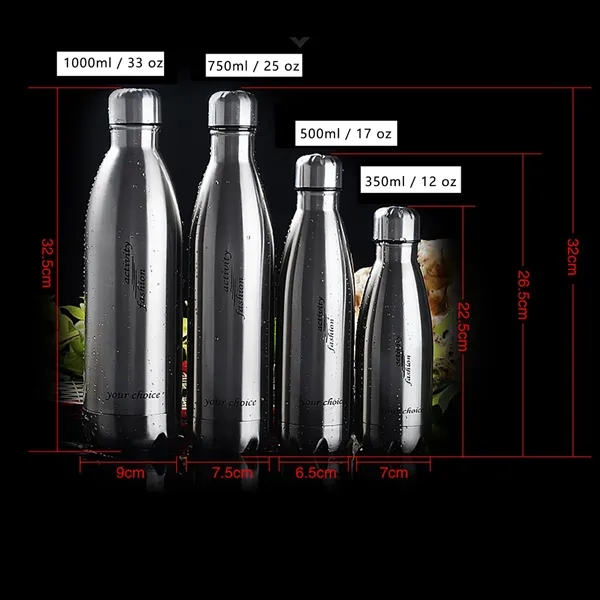 17 Oz. Stainless Insulated Water Vacuum Flask Coke Bottle - 17 Oz. Stainless Insulated Water Vacuum Flask Coke Bottle - Image 5 of 5