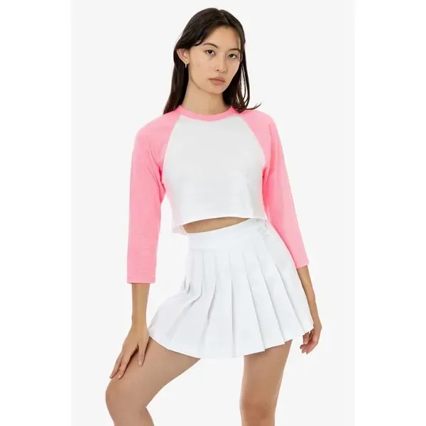 Women's Poly Cotton 3/4 Sleeve Raglan - Women's Poly Cotton 3/4 Sleeve Raglan - Image 3 of 5