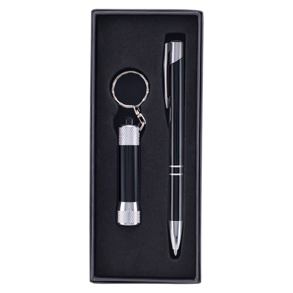 Tres-Chic/Chroma - Metal Pen & Flashlight Gift Set - Tres-Chic/Chroma - Metal Pen & Flashlight Gift Set - Image 1 of 6