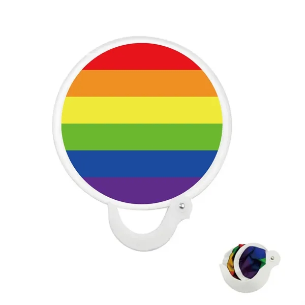 Rainbow Foldable Fan - Rainbow Foldable Fan - Image 1 of 3