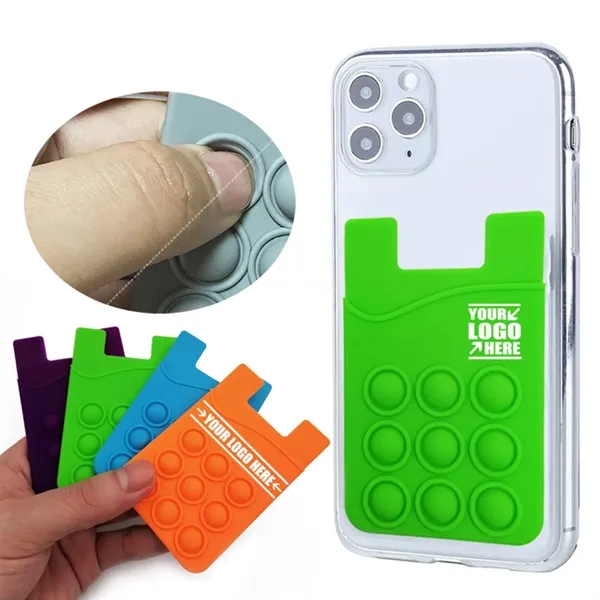 Silicone Card Holder Cell Phone Back Sticker - Silicone Card Holder Cell Phone Back Sticker - Image 0 of 3