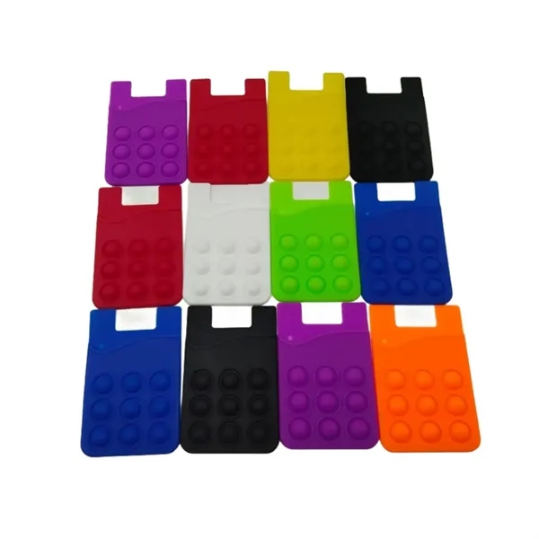 Silicone Card Holder Cell Phone Back Sticker - Silicone Card Holder Cell Phone Back Sticker - Image 1 of 3