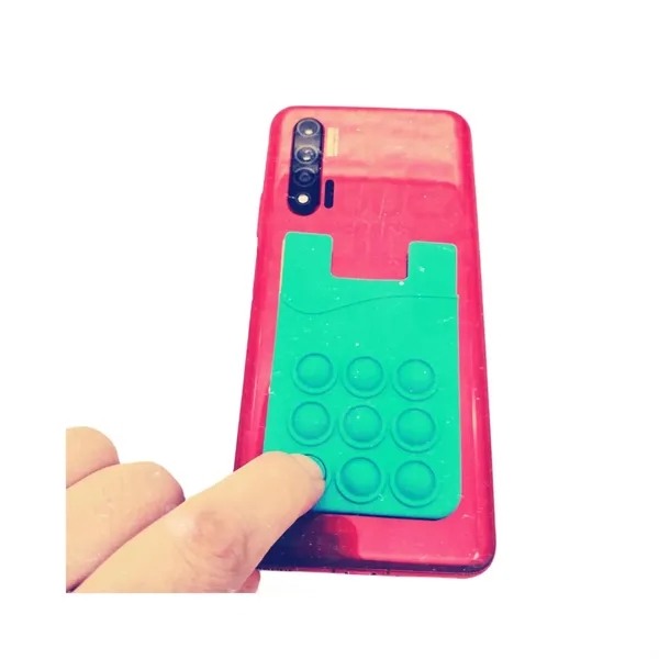 Silicone Card Holder Cell Phone Back Sticker - Silicone Card Holder Cell Phone Back Sticker - Image 3 of 3