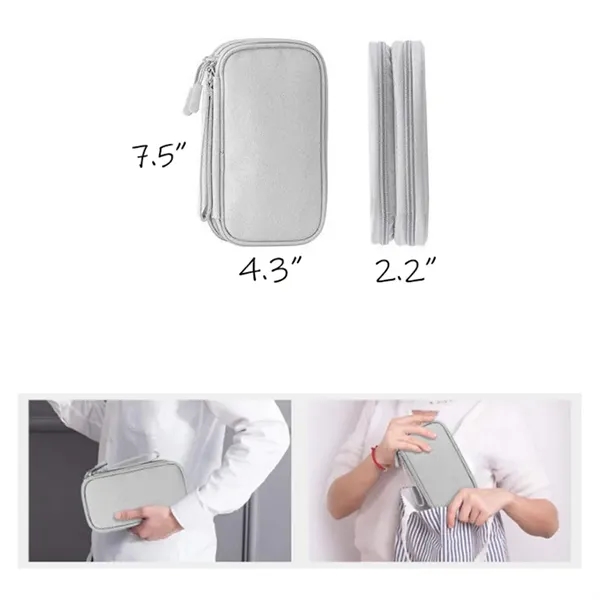 Electronic Organizer Travel USB Cable Accessories Bag/Case - Electronic Organizer Travel USB Cable Accessories Bag/Case - Image 1 of 6