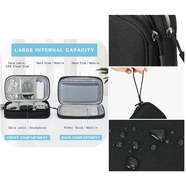 Electronic Organizer Travel USB Cable Accessories Bag/Case - Electronic Organizer Travel USB Cable Accessories Bag/Case - Image 2 of 6