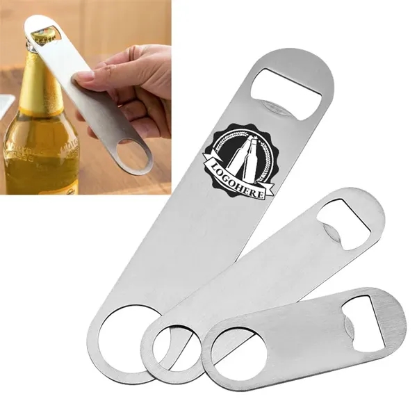 Heavy Duty Stainless Steel Flat Bottle Opener - Heavy Duty Stainless Steel Flat Bottle Opener - Image 0 of 2