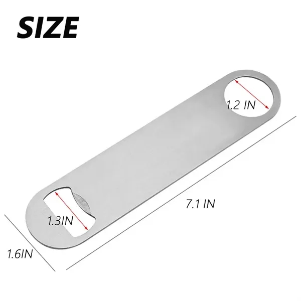 Heavy Duty Stainless Steel Flat Bottle Opener - Heavy Duty Stainless Steel Flat Bottle Opener - Image 2 of 2