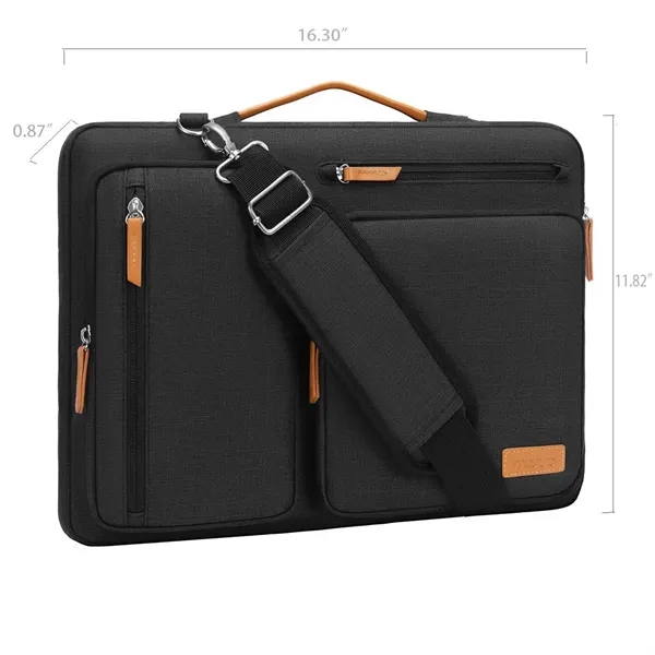 Shock Resistant Laptop Sleeve Briefcase Messenger Bag - Shock Resistant Laptop Sleeve Briefcase Messenger Bag - Image 1 of 4