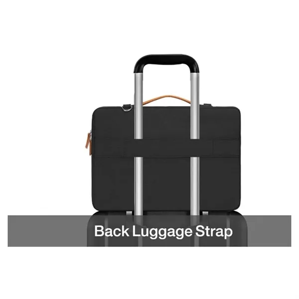 Shock Resistant Laptop Sleeve Briefcase Messenger Bag - Shock Resistant Laptop Sleeve Briefcase Messenger Bag - Image 3 of 4