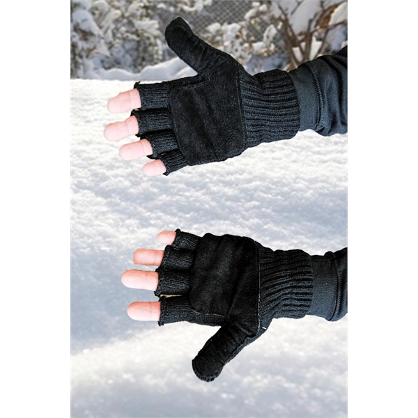 Black Glomitt Flip Mittens - Black Glomitt Flip Mittens - Image 1 of 6