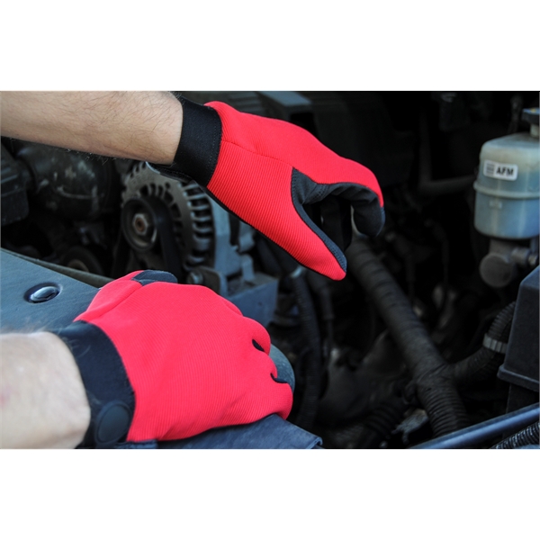 Red Touchscreen Mechanics Gloves - Red Touchscreen Mechanics Gloves - Image 1 of 5